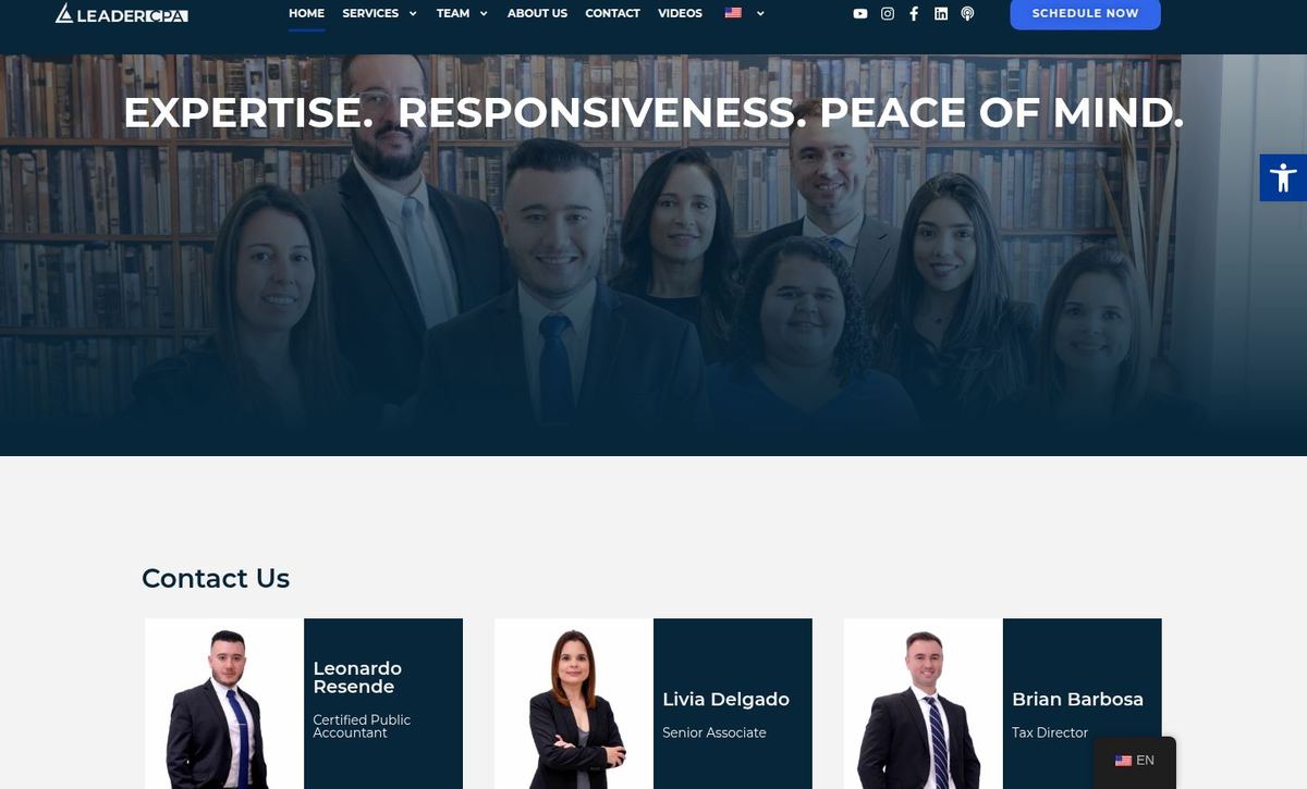 Leader CPA website